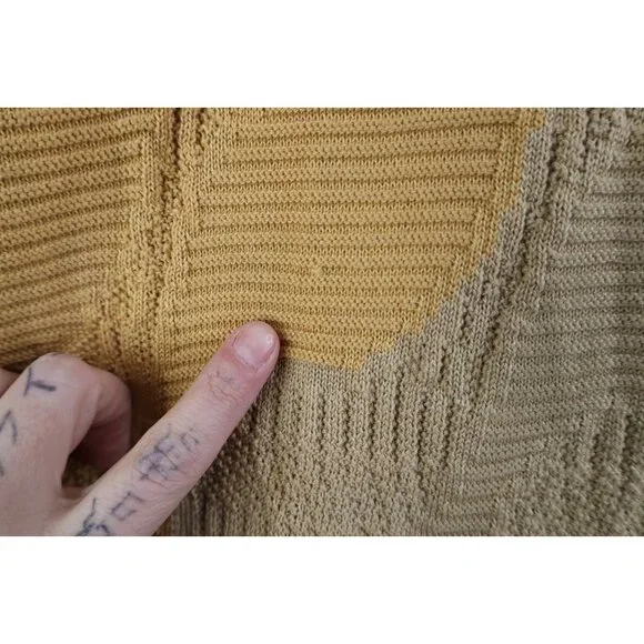 Vtg 90s Coogi Style Mens Large Ed Bassmaster Knit Crewneck Sweater Earth Tone